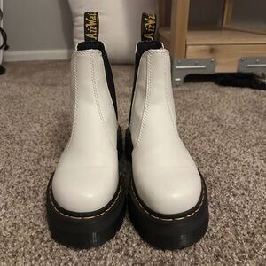 Dr. Martens | White Platform Chelsea Boots